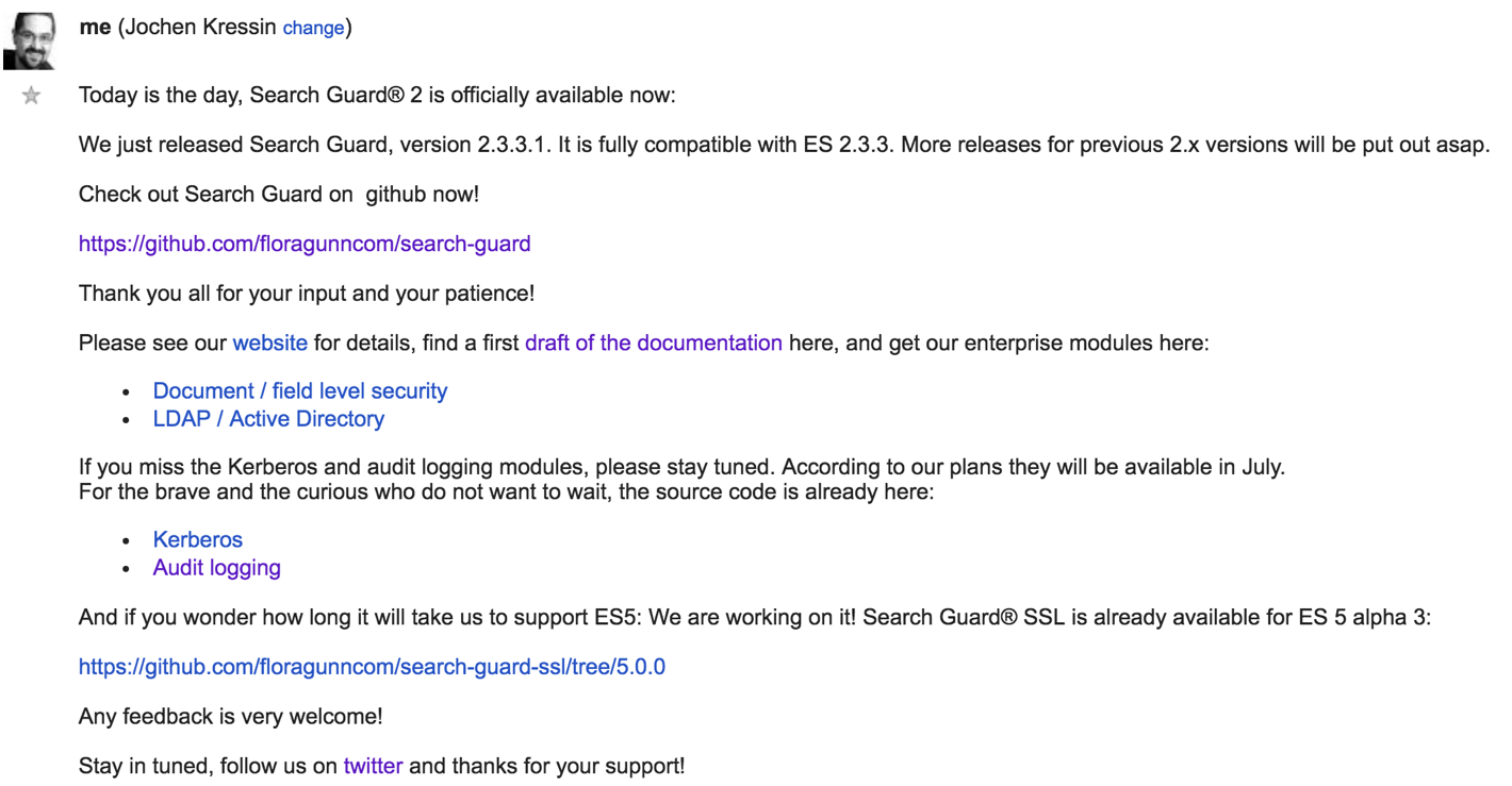 Search Guard First Release