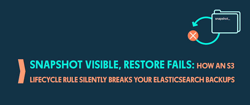 Snapshot Visible, Restore Fails: How an S3 Lifecycle Rule Silently Breaks Your Elasticsearch Backups