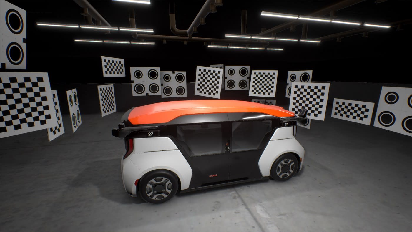 Cruise engineers use simulation to virtually calibrate the Origin and accelerate calibration development.