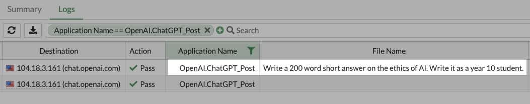 Logging ChatGPT Prompts with Fortinet FortiGate