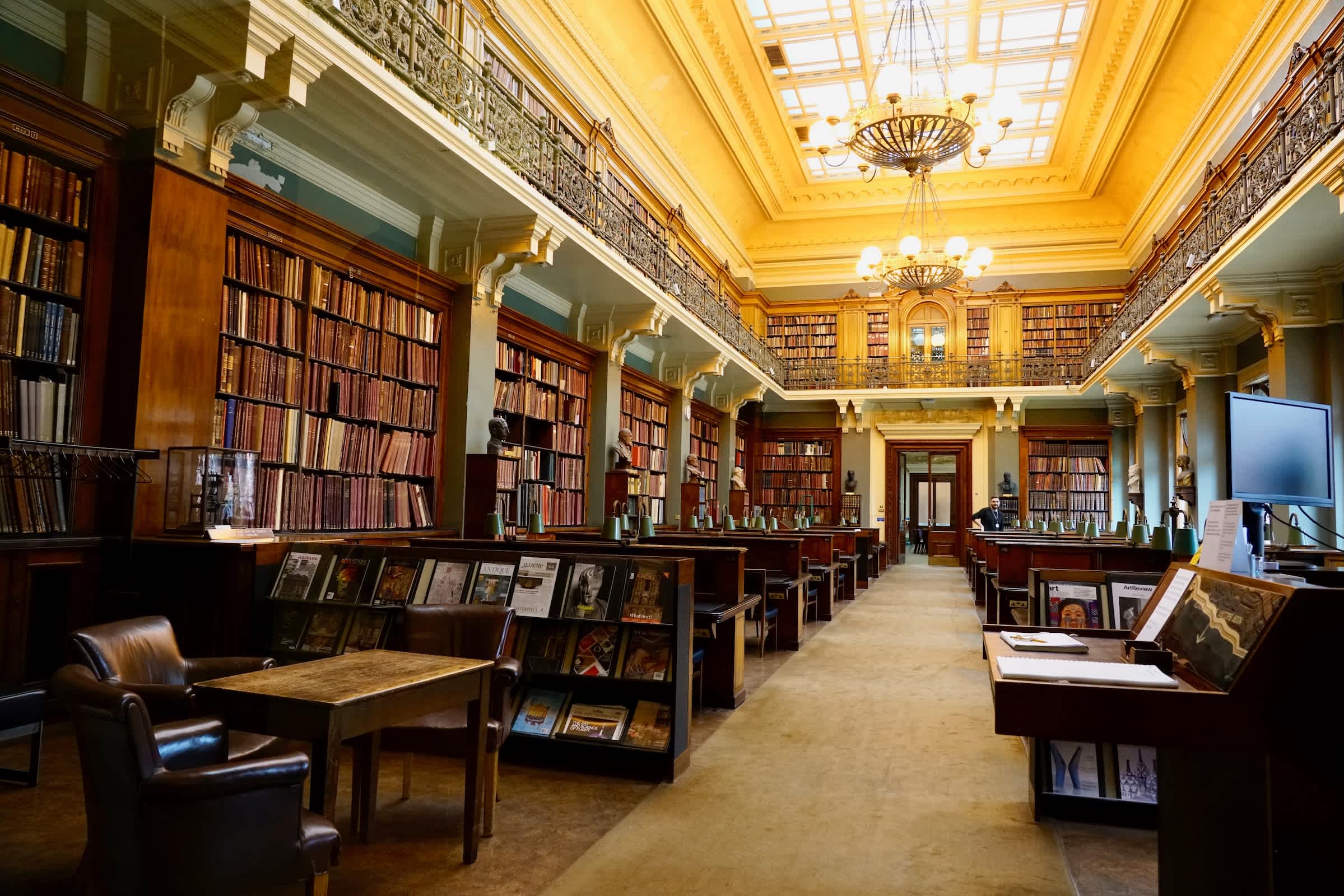 Internal shot of the public library at the Victoria and Albert Museum in the UK Internal shot of the public library at the Victoria and Albert Museum in the UK