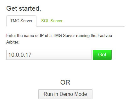 Import Forefront TMG data from a Fastvue Arbiter source