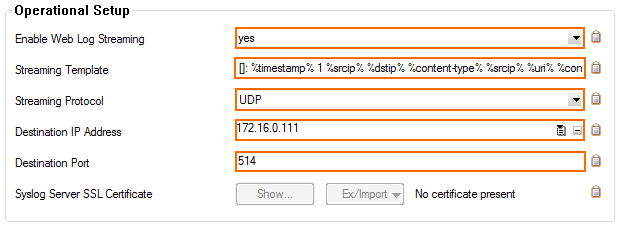 Configure Web Log Streaming in Barracuda Cloud Gen Firewall