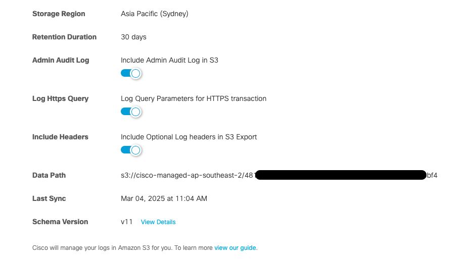 Cisco Umbrella SIG Logging Options Cisco Umbrella SIG Logging Options