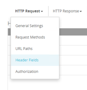 WatchGuard HTTP Request Header Fields Menu WatchGuard HTTP Request Header Fields Menu