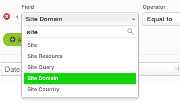 Site filter options in Fastvue