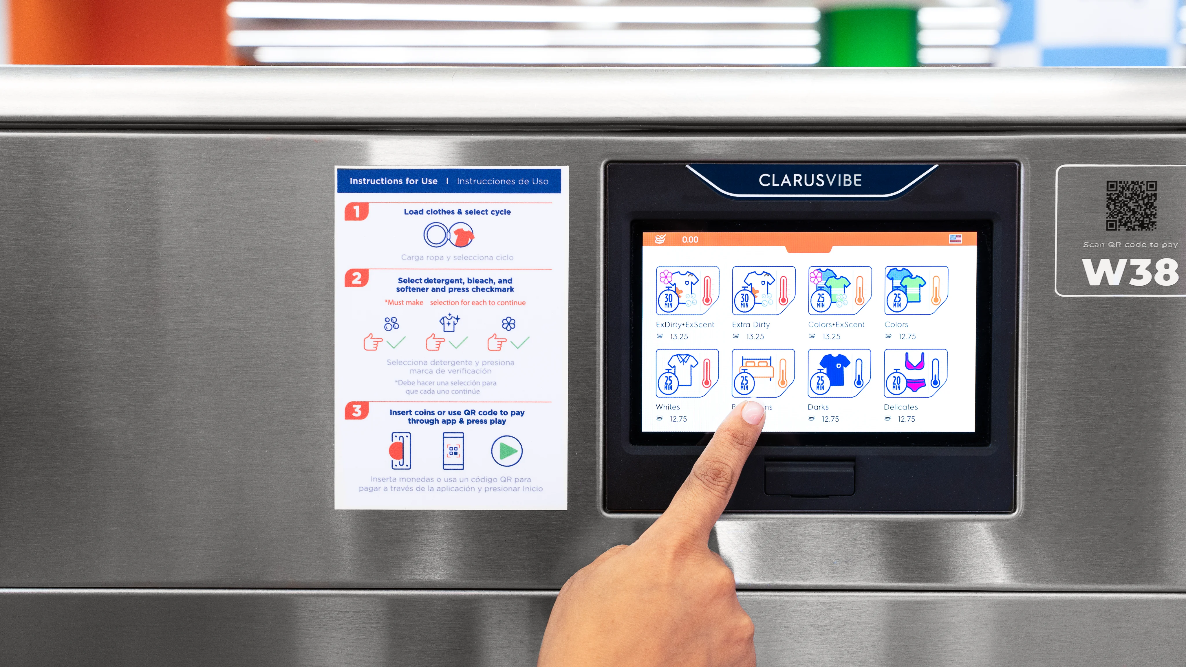 The image shows a touchscreen example