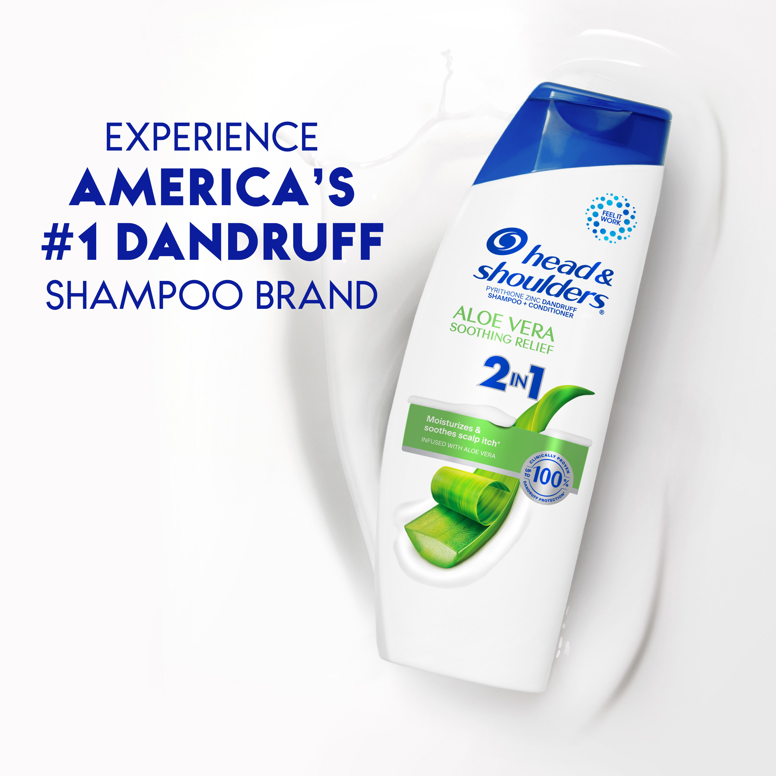 2 IN 1 DANDRUFF SHAMPOO AND CONDITIONER, ANTI-DANDRUFF TREATMENT, ALOE VERA  FOR SOOTHING SCALP RELIEF, PARABEN FREE
