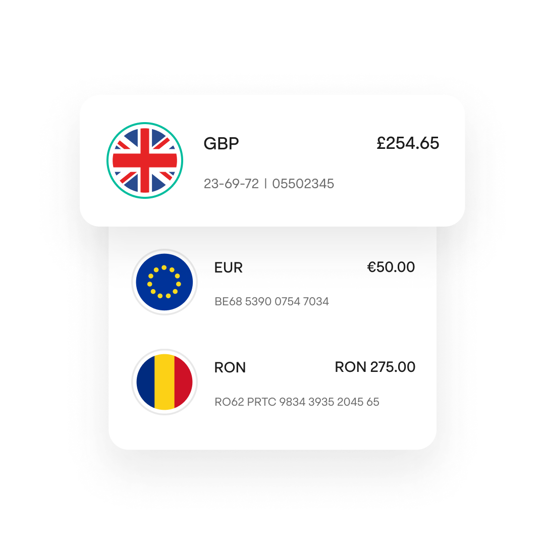 EN Instant accounts Image > Spend, send and save like a local GBP