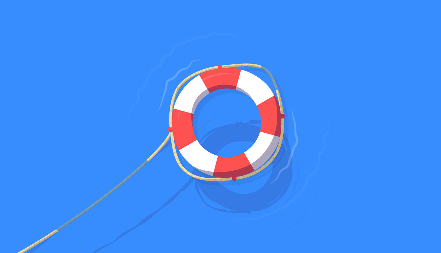 Lifebuoy ring in water