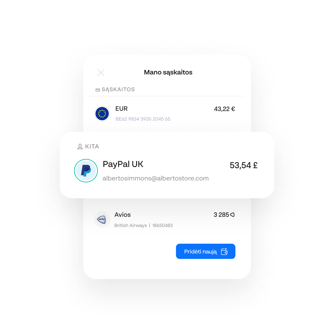 susieti savo paypal EUR