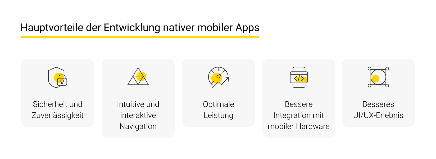 Hauptvorteile der Entwicklung nativer mobiler Apps