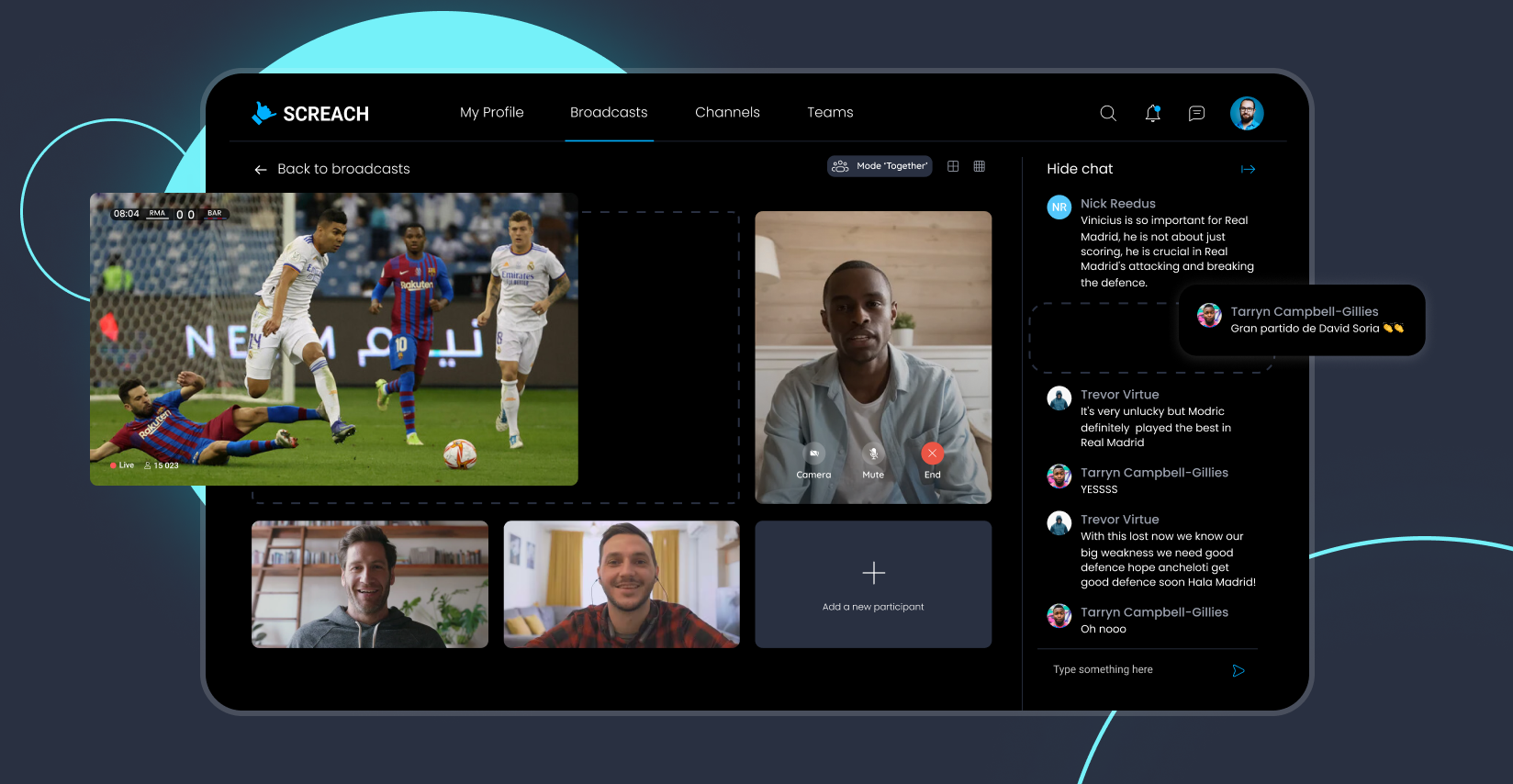 Creating an app for streaming sports events