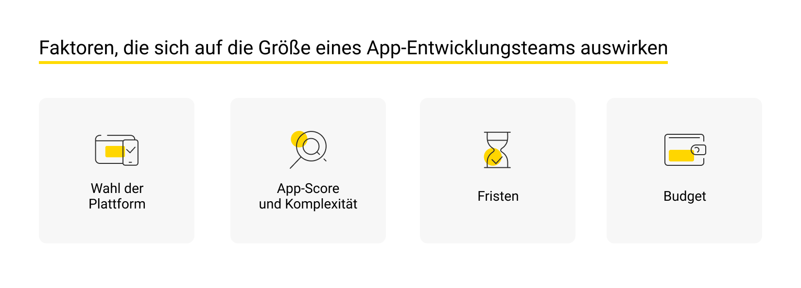 Faktoren, die sich auf die Größe eines App-Entwicklungsteams auswirken