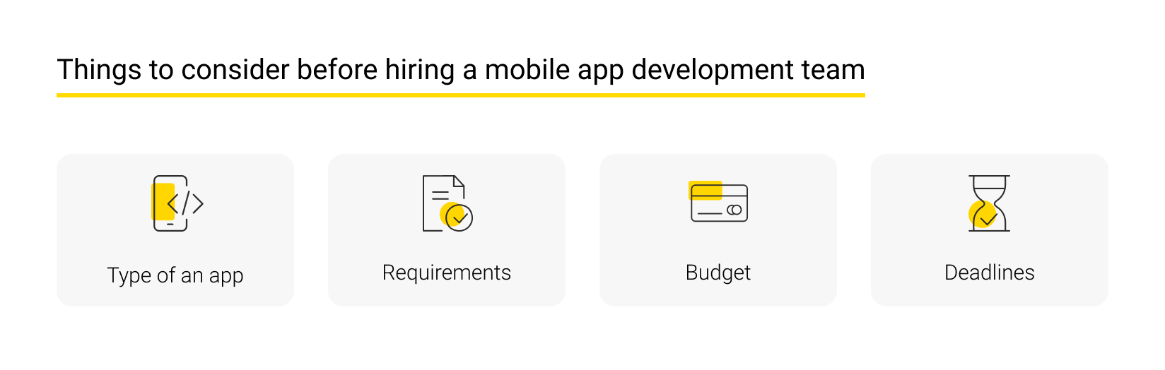 Things to consider before hiring a mobile app development team