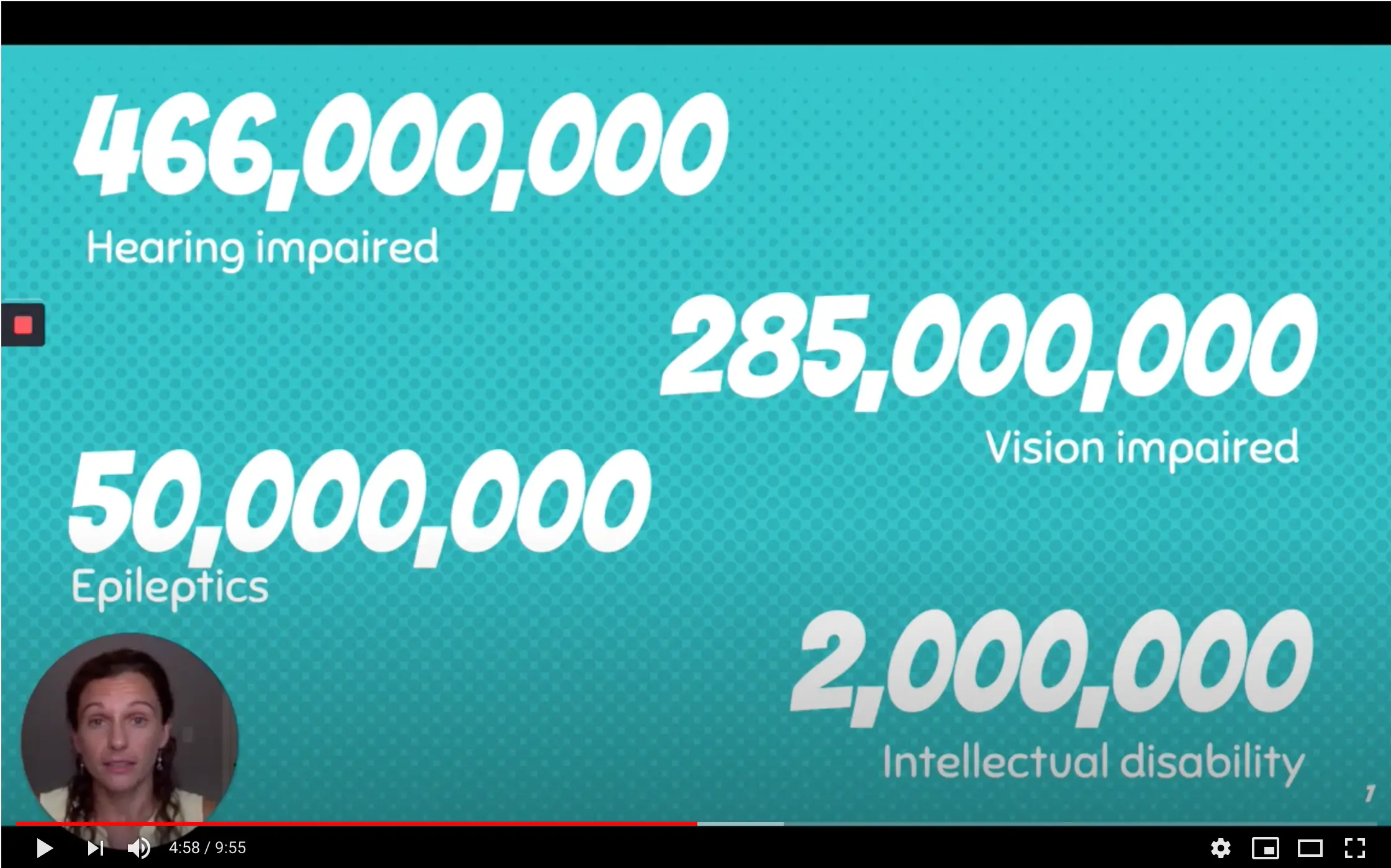Accessibility for people with photosensitive epilepsy.