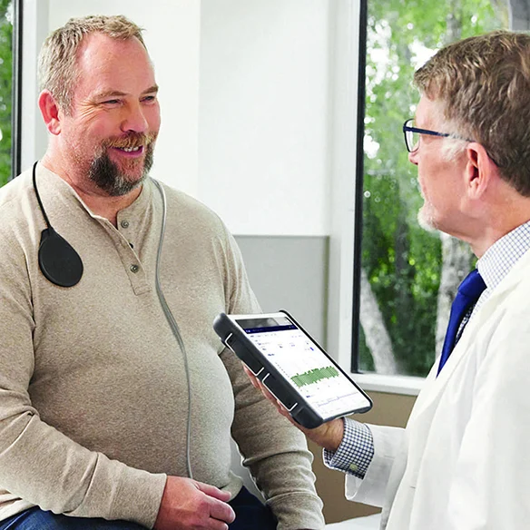 Patient and Doctor talking in clinic