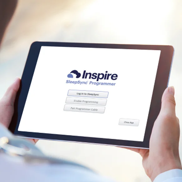 inspire Sleep's Physician Portal iPad