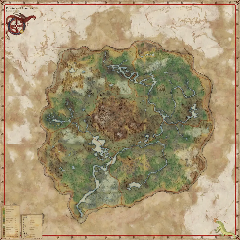 Lyonesse map