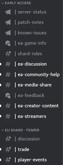 Discord EA channels