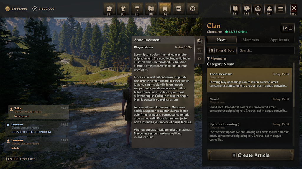 clan newstab