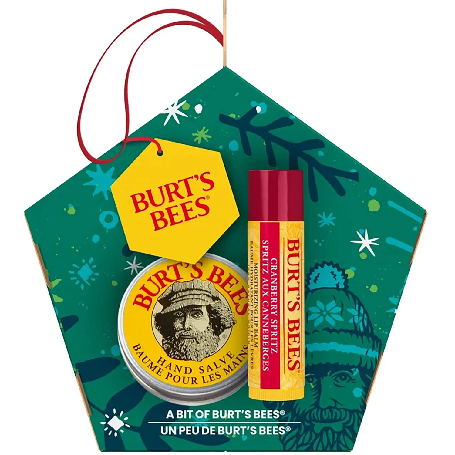 Christmas Gift Set, Cranberry Spritz Lip Balm & Hand Salve Burt's Bees UK
