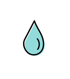 illustration of a singular water droplet