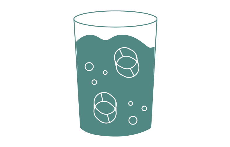 illustration of water in a cup