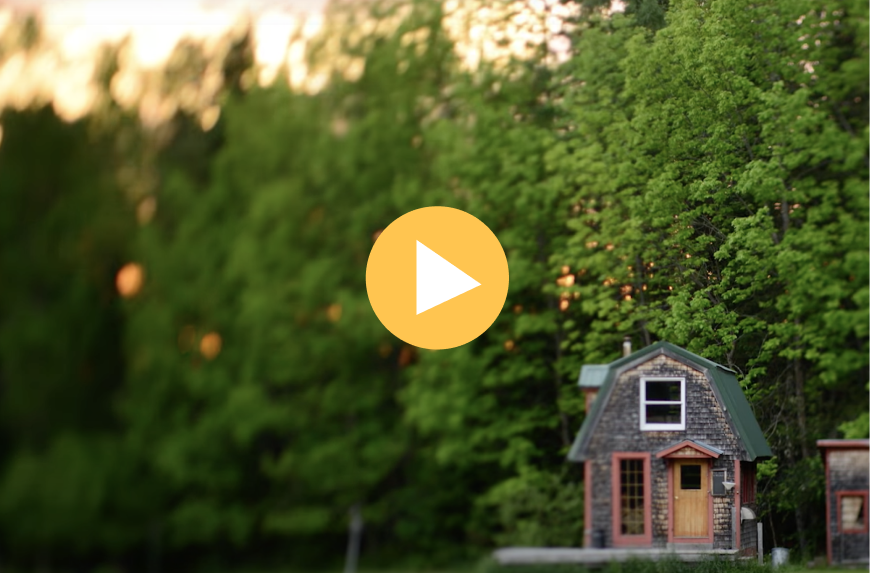 video of moving a cabin