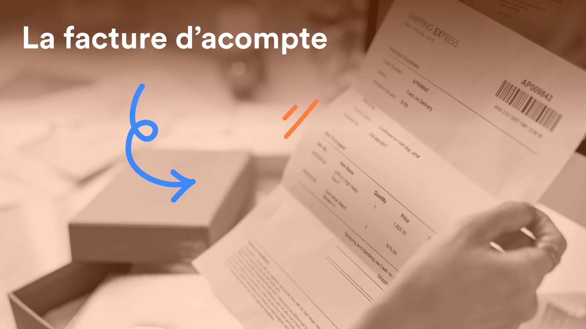 Image de couverture de l'article sur la facture d'acompte