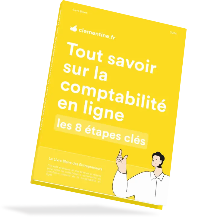 Photo du livre Tout savoir sur la comptabilité en ligne : les 8 étapes clés sur fond bleu