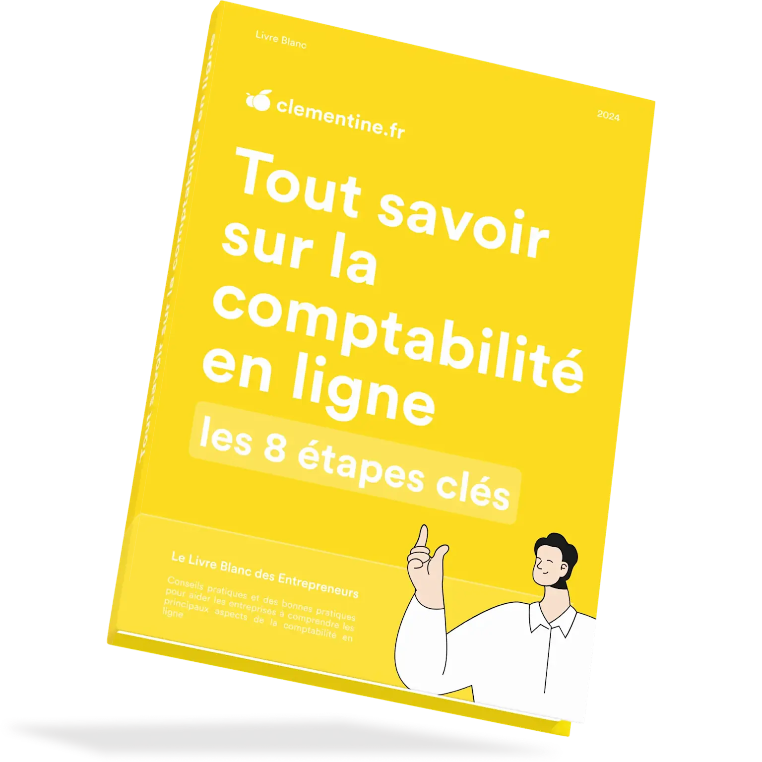 Photo du livre Tout savoir sur la comptabilité en ligne : les 8 étapes clés sur fond bleu
