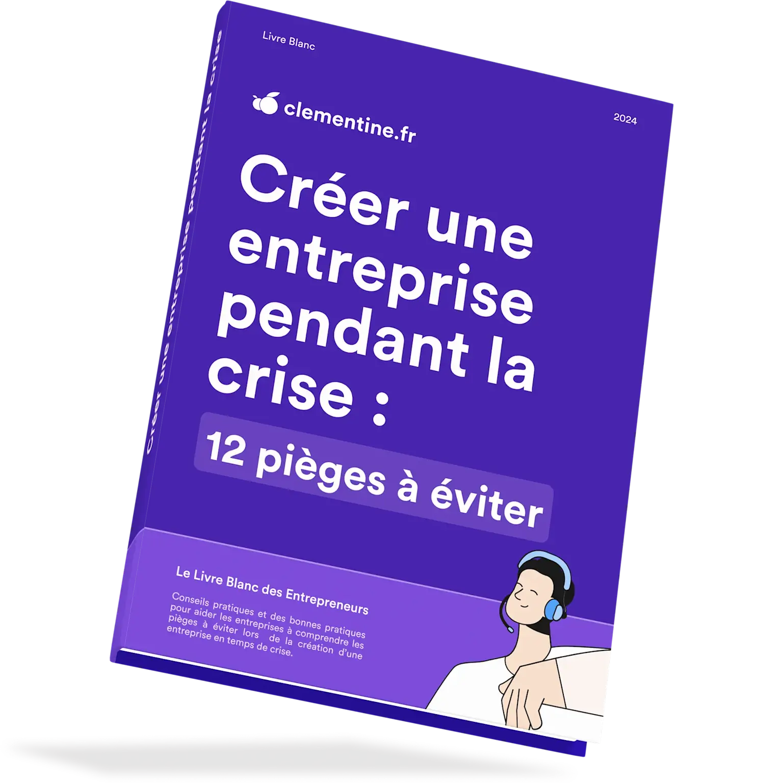 Photo du livre Créer une entreprise pendant la crise : 12 pièges à éviter sur fond bleu