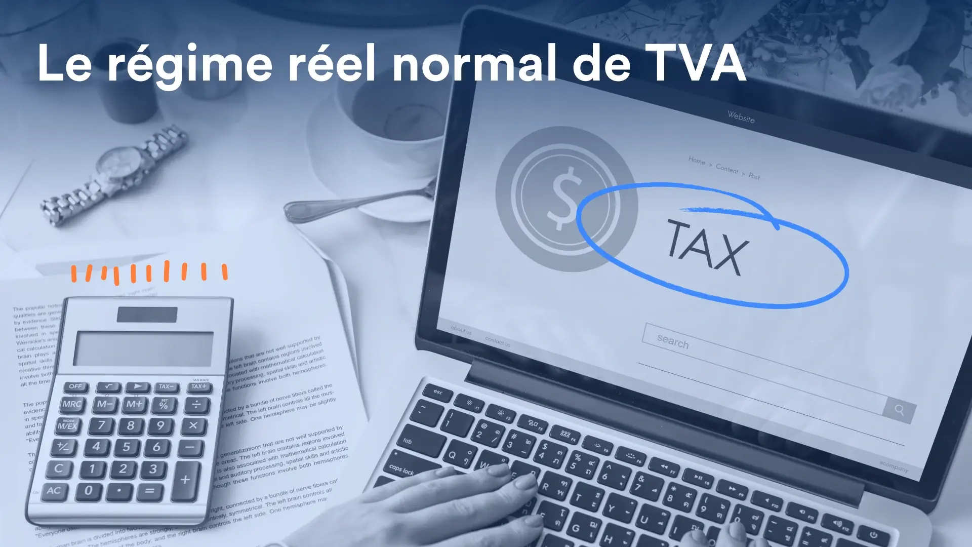 Cover article régime réel normal de TVA