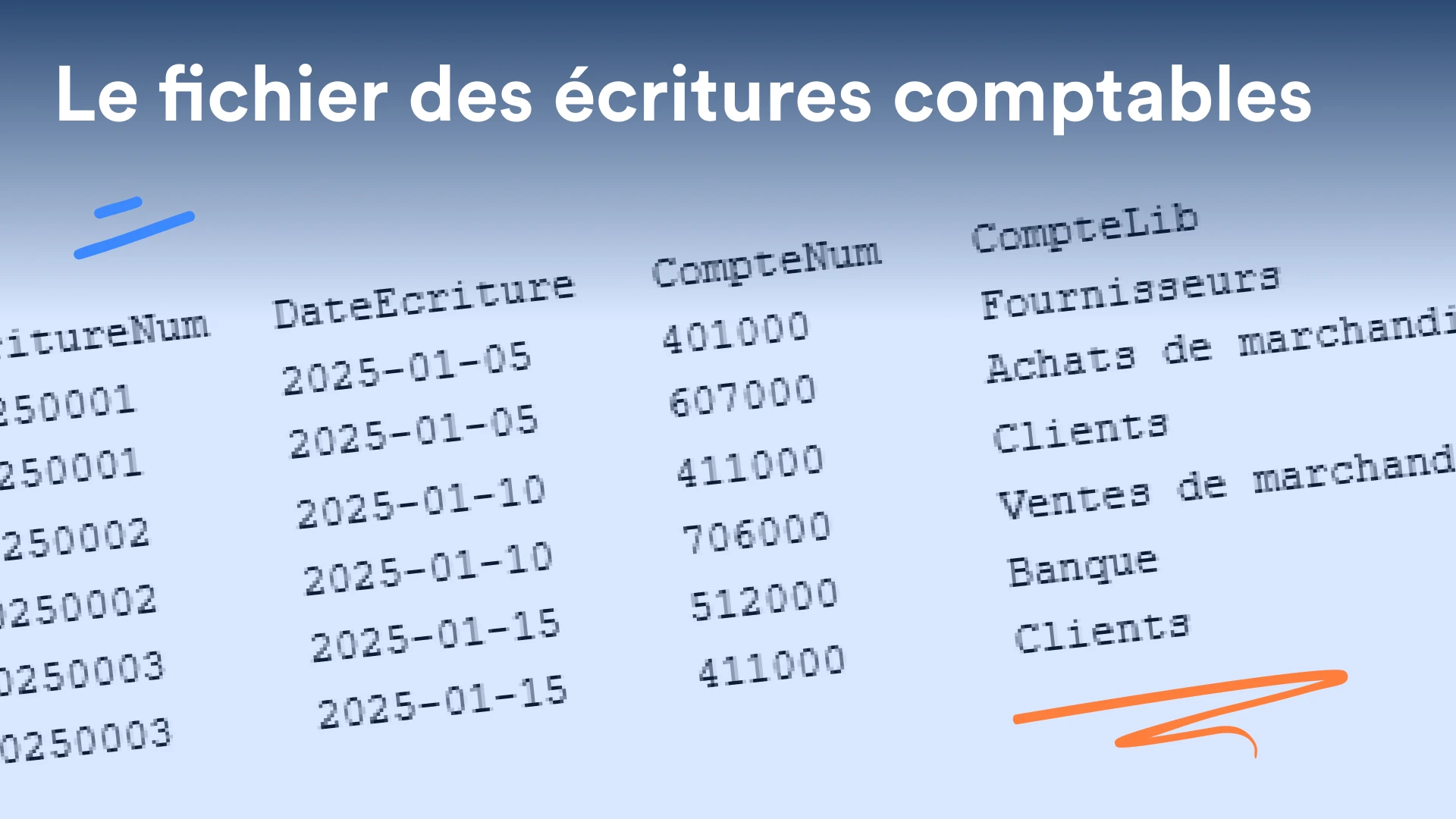 Image de couverture de l'article sur le fichier des écritures comptables