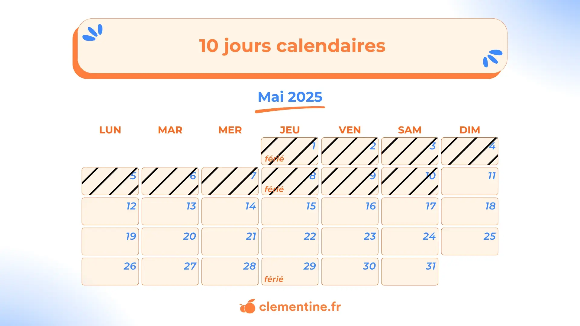Visuel article Jour calendaire ouvré ouvrable
