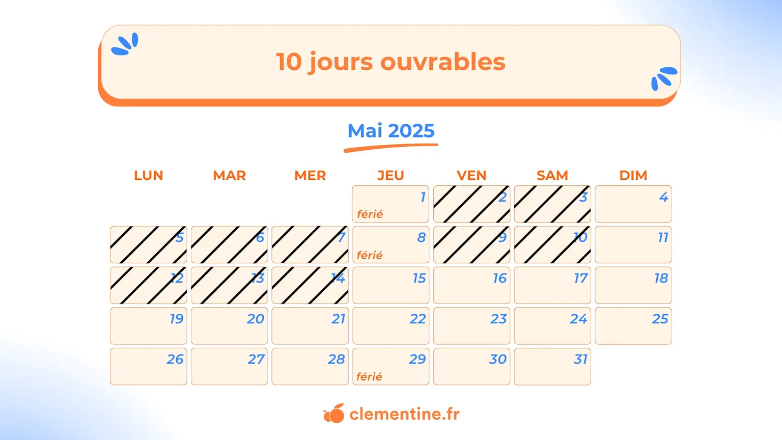 Visuel article Jour calendaire ouvré ouvrable