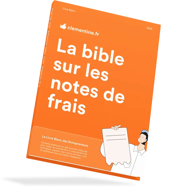 Photo du livre La bible sur les notes de frais sur fond bleu