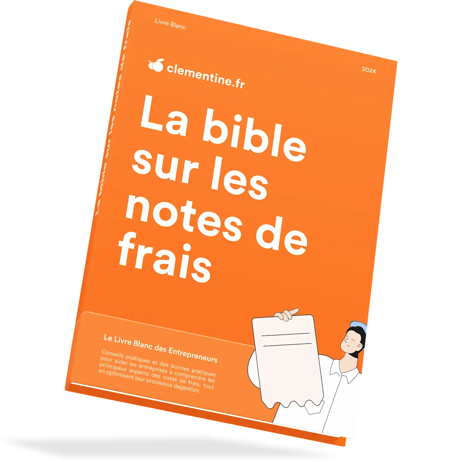 Photo du livre La bible sur les notes de frais sur fond bleu