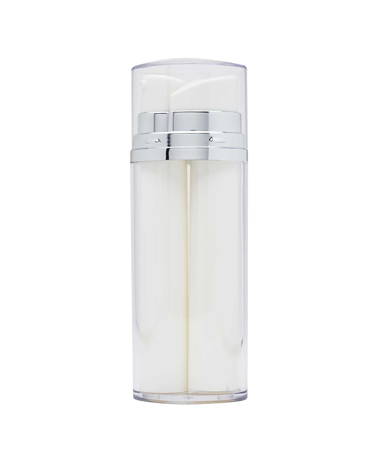 30 ml pp white dual airless chamber bottle