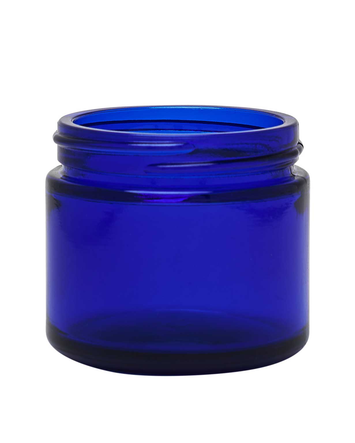 2 oz glass cobalt wide mouth jar 53-400