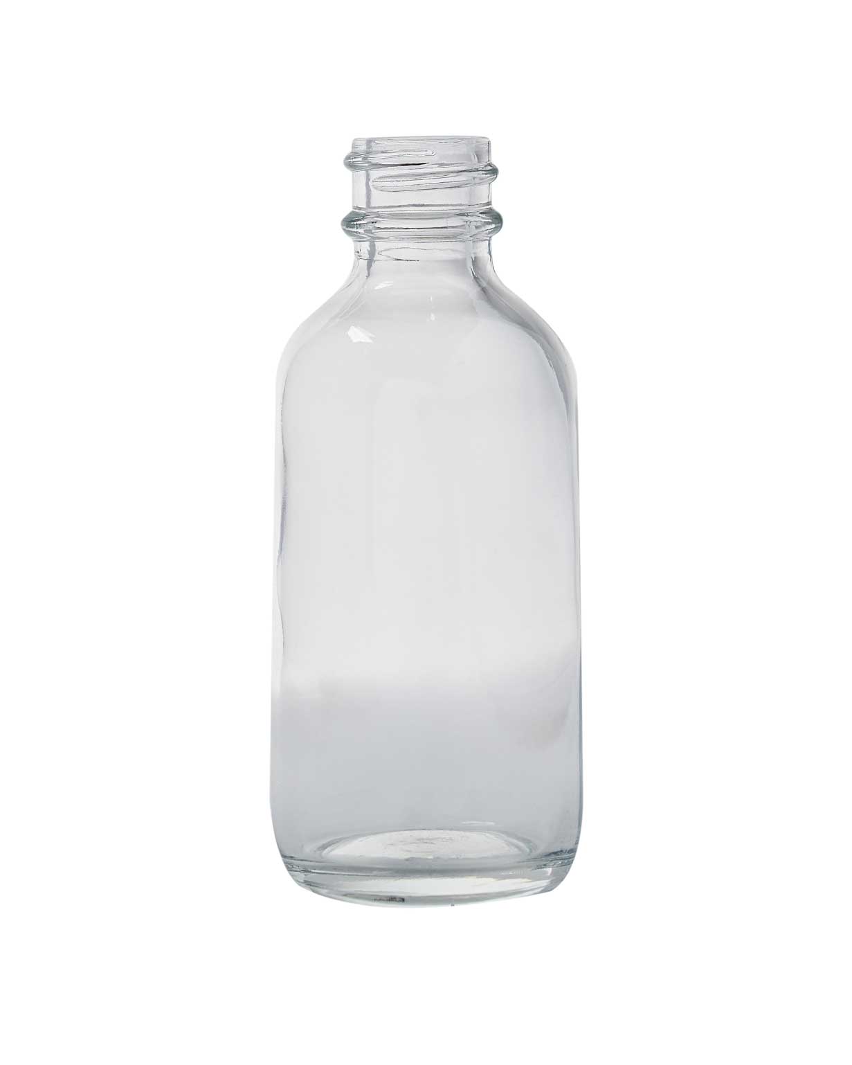 2oz 20-400 Flint Clear Glass Boston Round Bottle