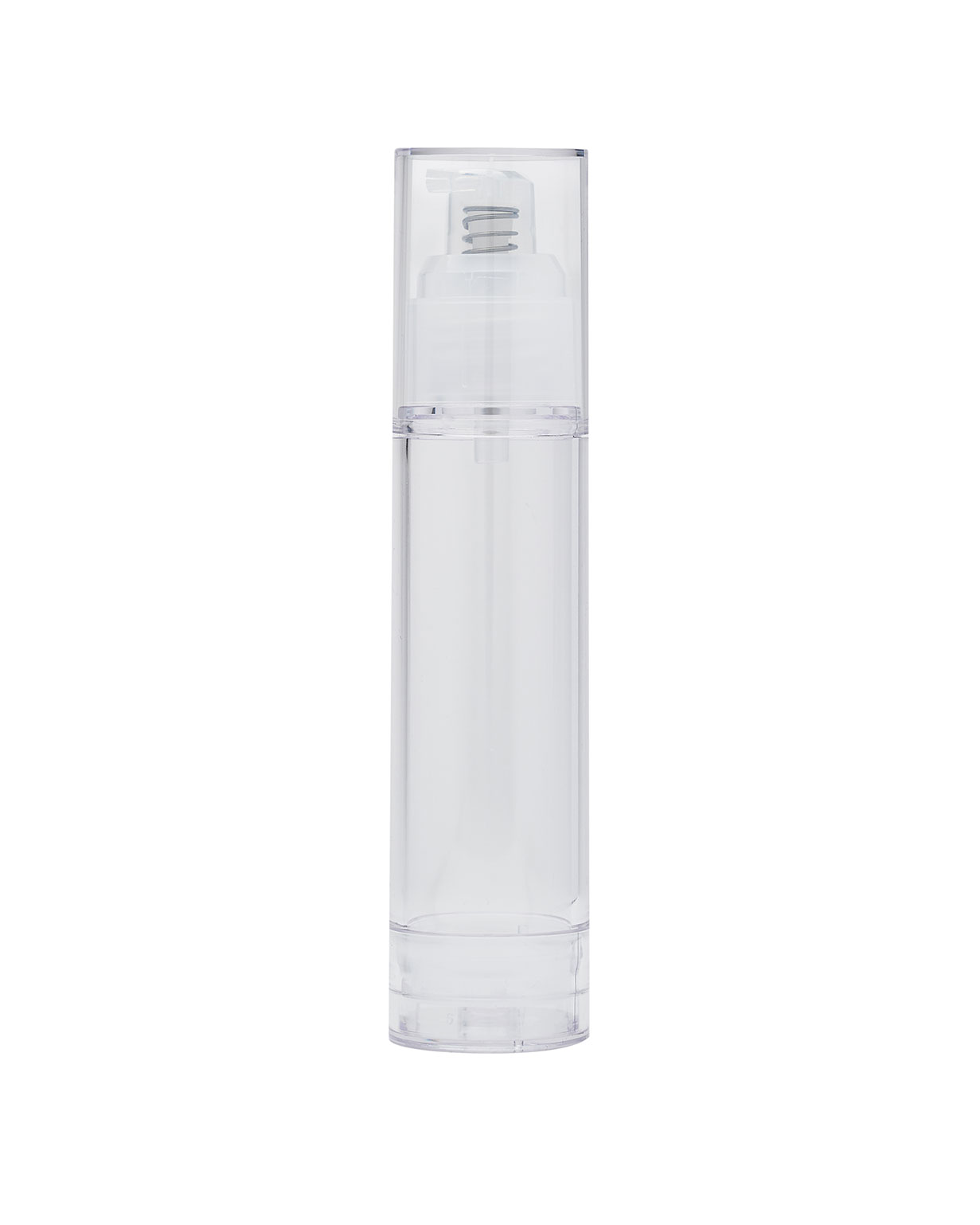 NA: 50 ml as clear airless treatment pump bottle