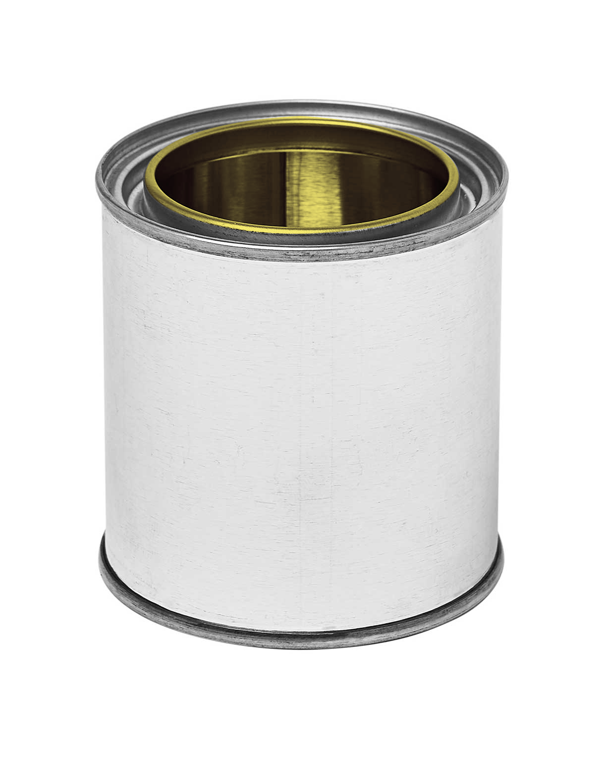 0.5 pt tin silver gold lined round-paint can