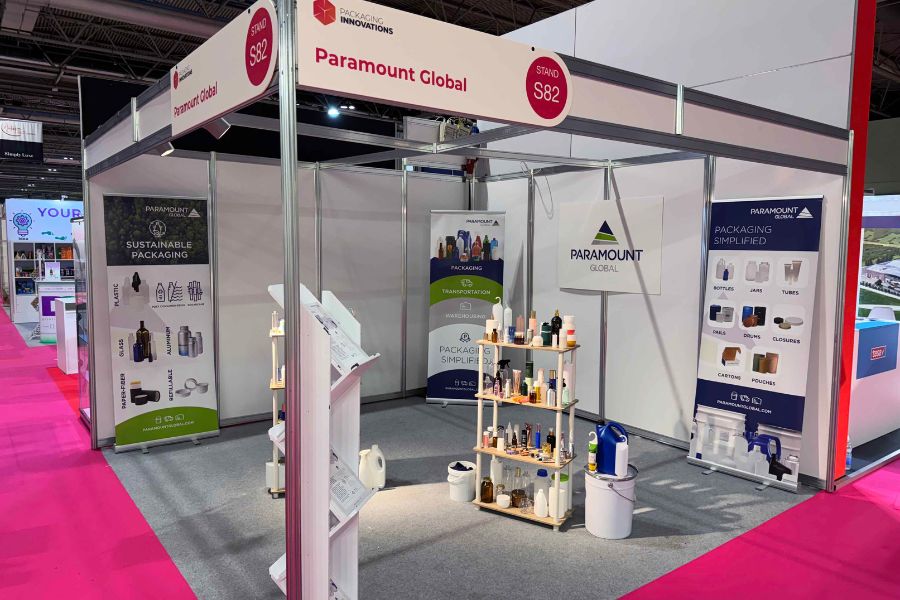 Paramount Global trade show booth at the Packaging Innovations & Empack Show 