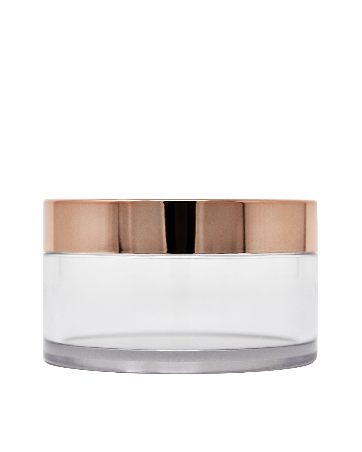 150 ml | 5 oz PET clear thick wall jar with bronze gold lid
