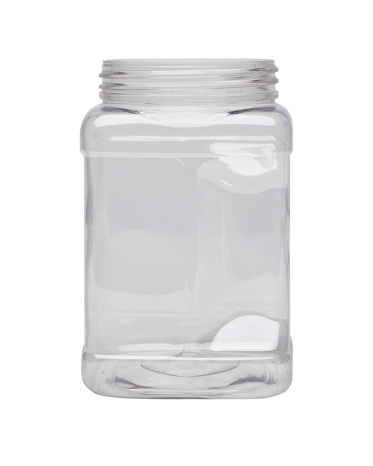 32 oz pet clear square pinch grip jar 89-400
