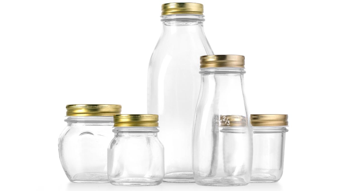 glass bottles in various sizes