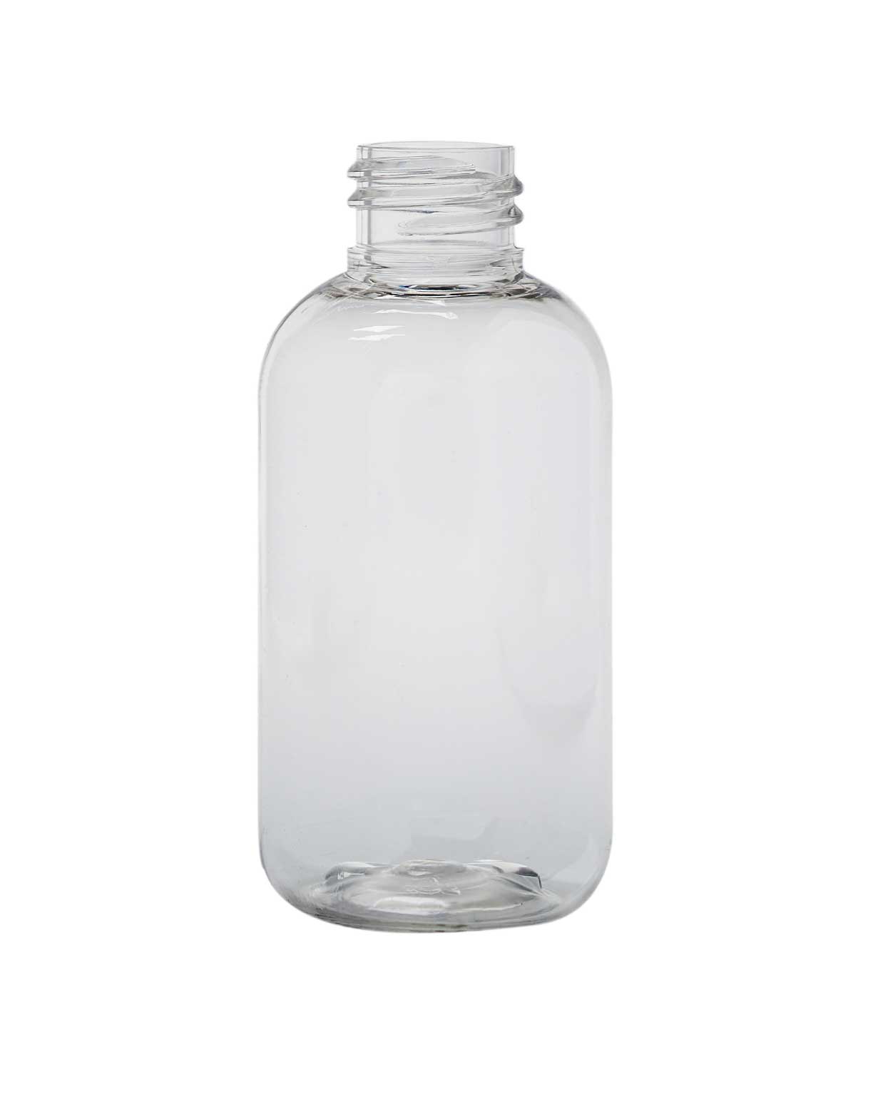 NA: 2oz boston round glass clear/flint bottle