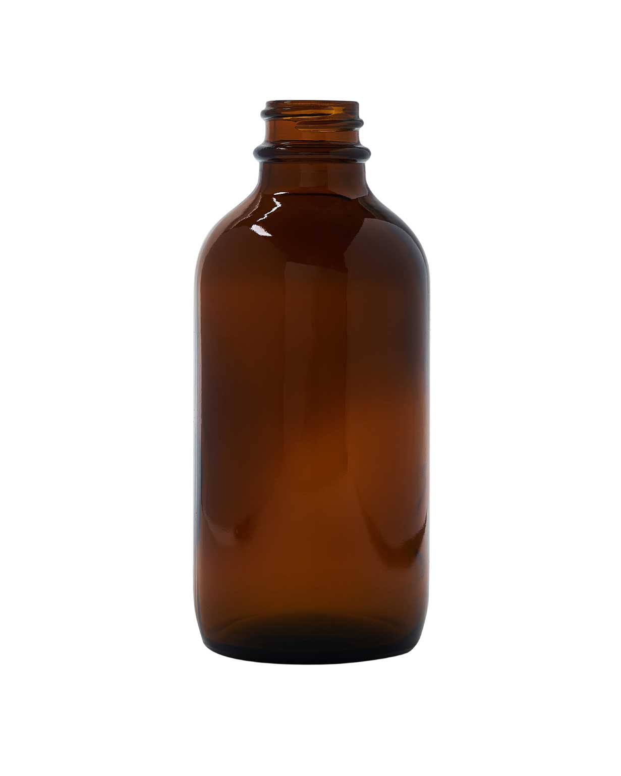 16OZ AMBER GLASS BOTTLE WITH BLACK PHENOLIC CAP 28/400